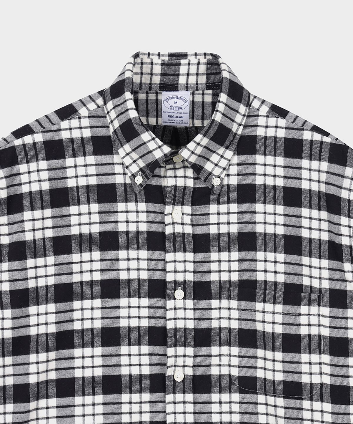 브룩스 브라더스(BROOKS BROTHERS) 소멜로스 플란넬 체크 셔츠 (화이트) (BBTHMM54767EW)