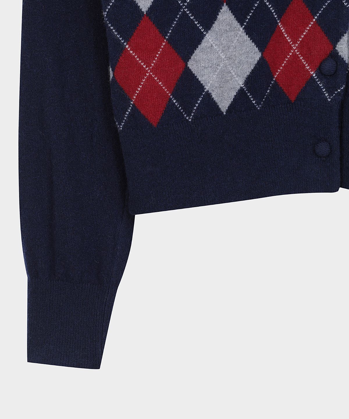 브룩스 브라더스(BROOKS BROTHERS) 메리노울 아가일 가디건 (네이비) (BBWCWF4041QEF)