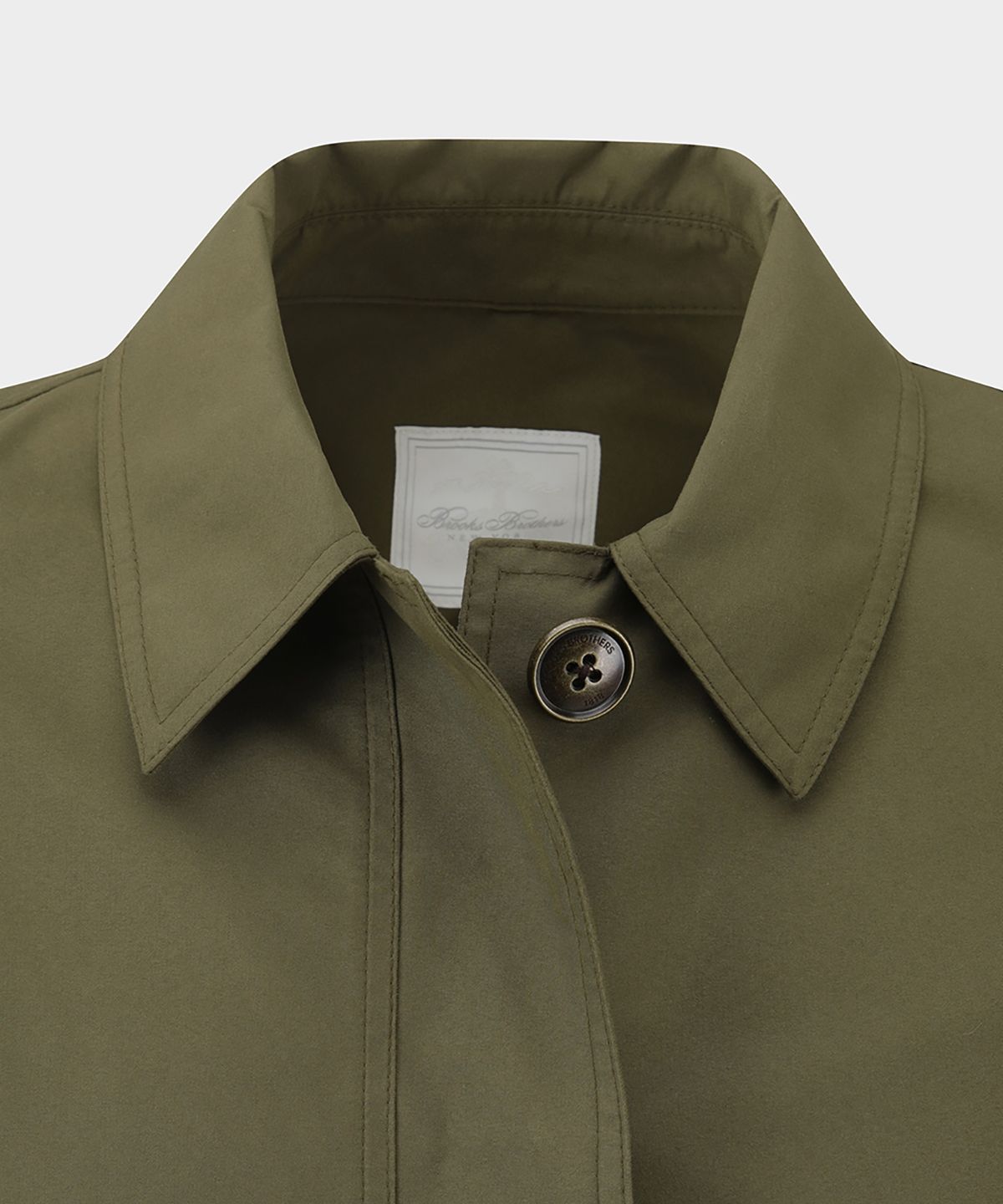 브룩스 브라더스(BROOKS BROTHERS) [여성] 더블 페이스 레인코트 (올리브) (BBOJWM4288KEF)