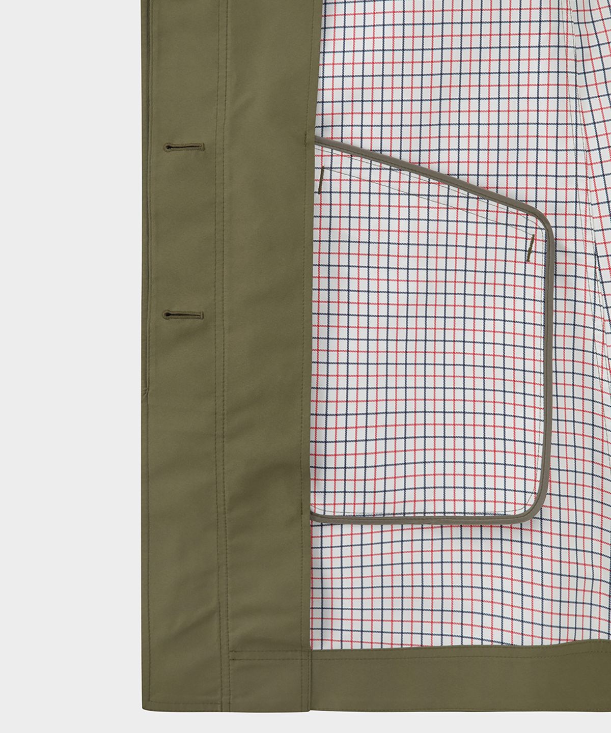브룩스 브라더스(BROOKS BROTHERS) [여성] 더블 페이스 레인코트 (올리브) (BBOJWM4288KEF)