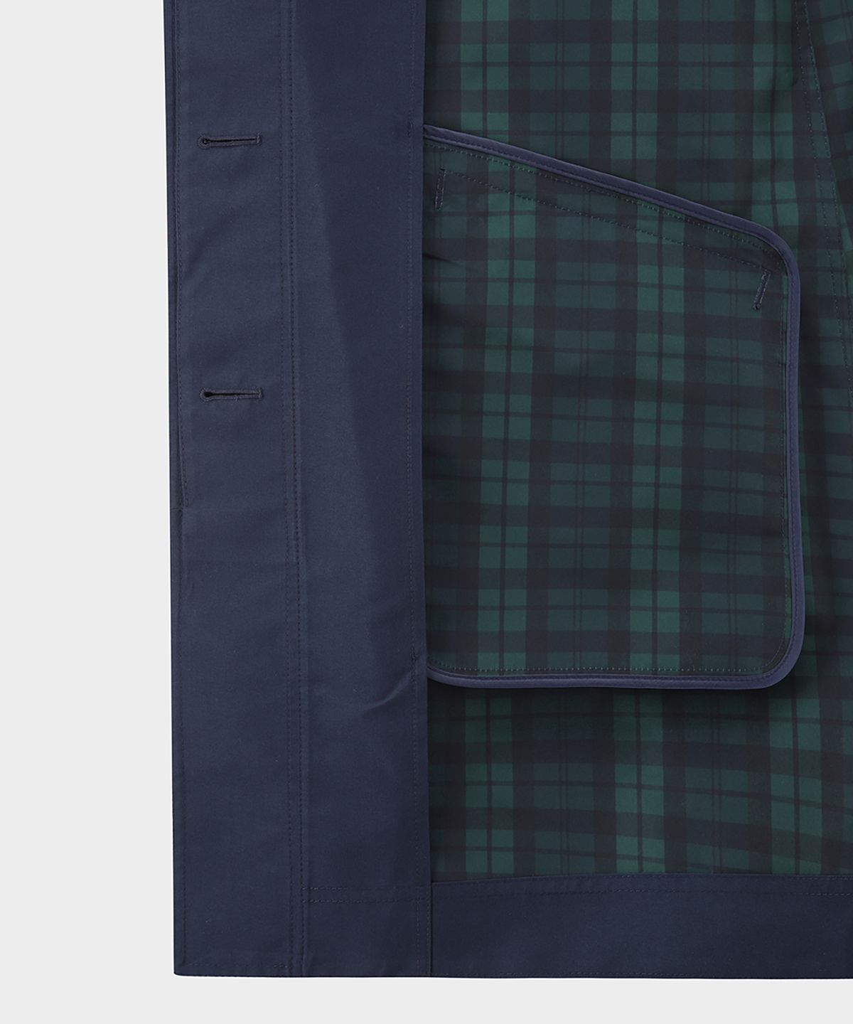 브룩스 브라더스(BROOKS BROTHERS) 더블 페이스 레인코트 (네이비) (BBOJWM4287QEF)