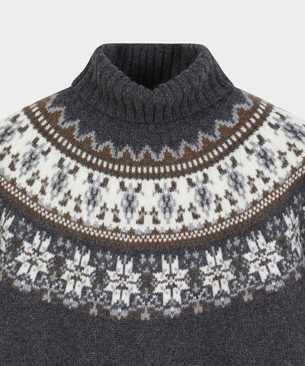 브룩스 브라더스(BROOKS BROTHERS) 알파카 페어아일 터틀넥 스웨터 (그레이) (BBWUWM3752WEW)