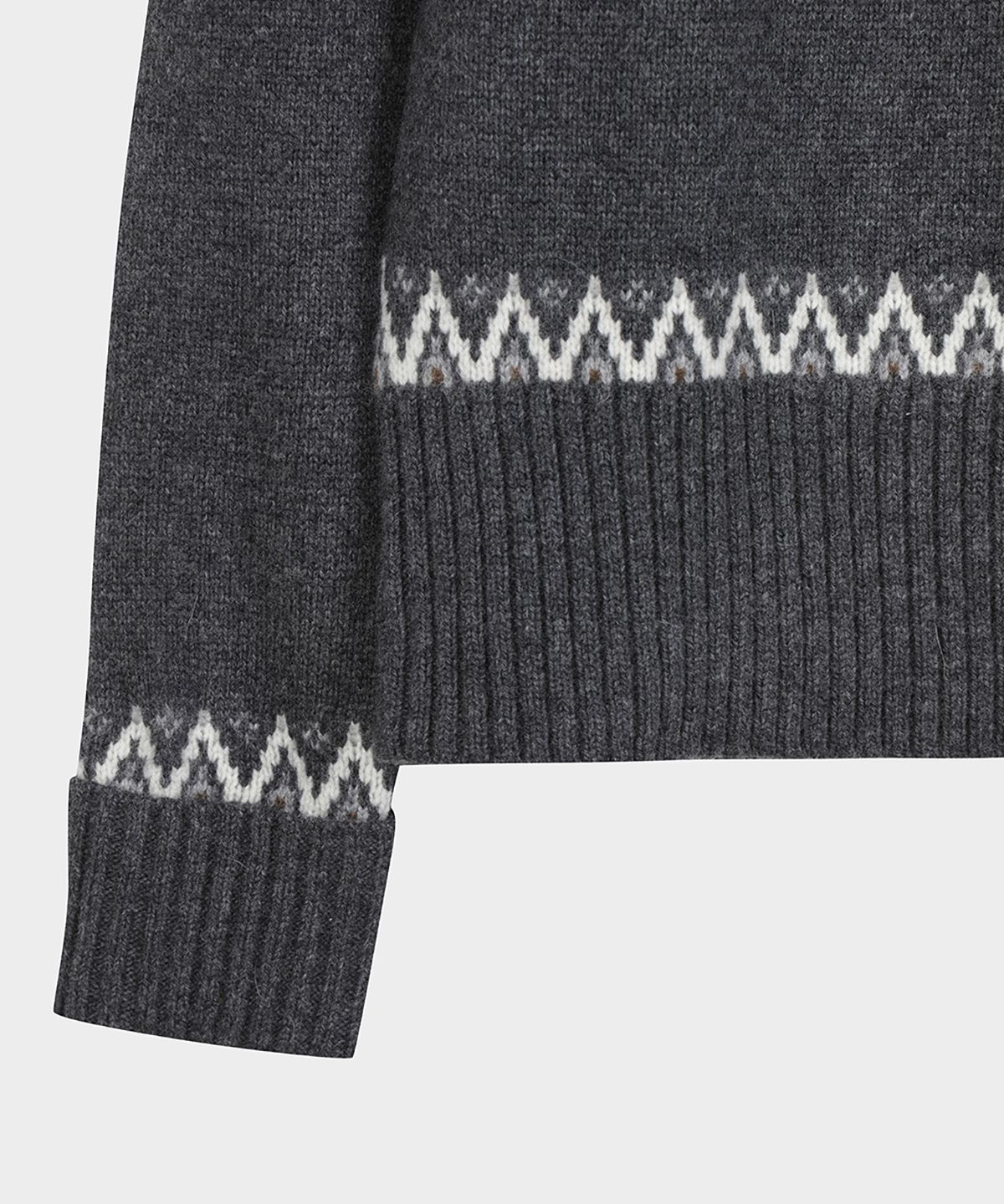 브룩스 브라더스(BROOKS BROTHERS) 알파카 페어아일 터틀넥 스웨터 (그레이) (BBWUWM3752WEW)