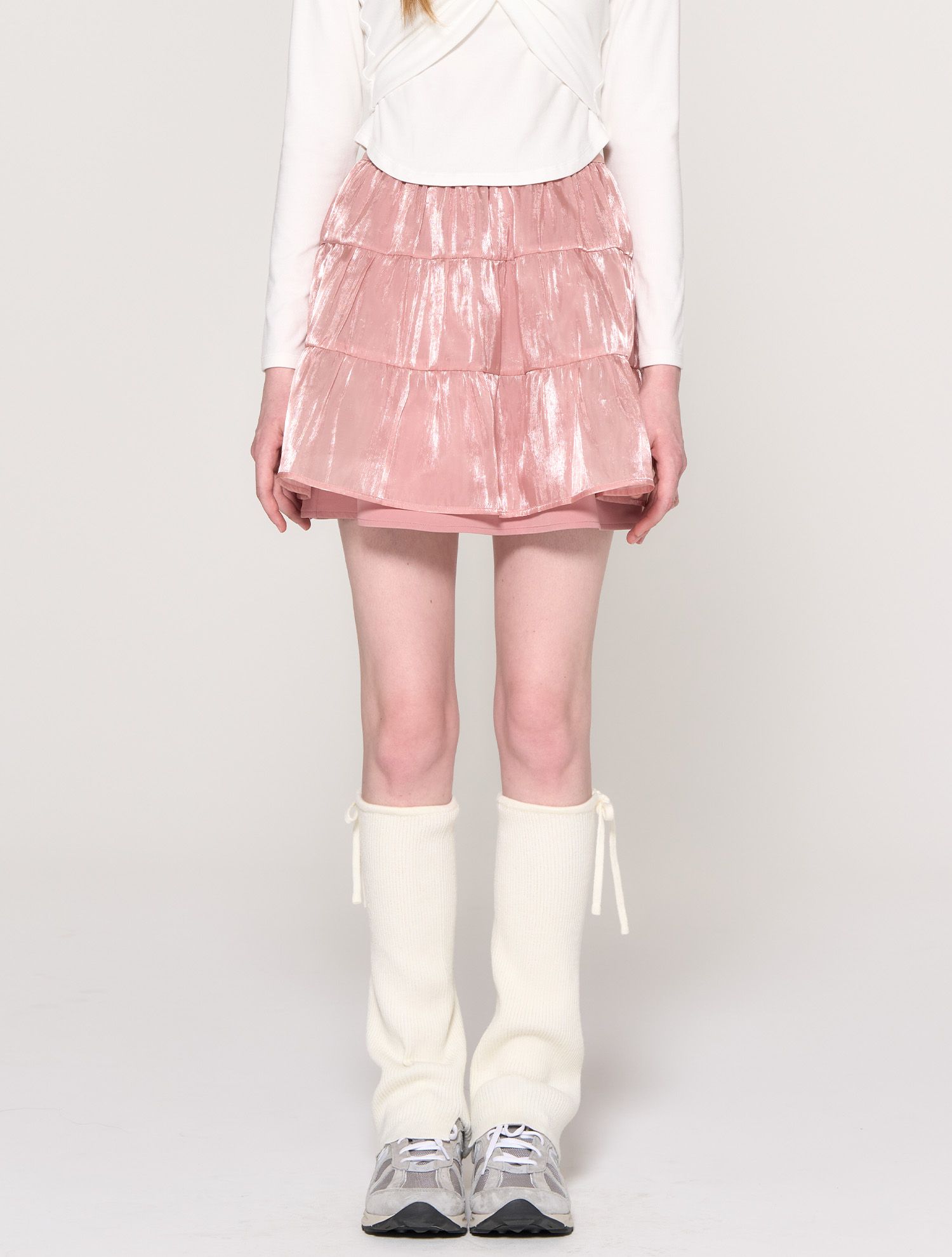 【THE MOZZ】Louis Shirring Skirt JEAN-LOUIS SCHERRER Boutique Colorblocked Skirt Size FR36