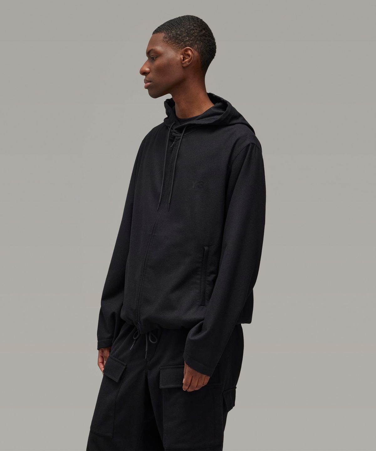 와이쓰리(Y-3) (U) 플라넬 후드 탑 블랙 FLANNEL HD TOP BLACK
