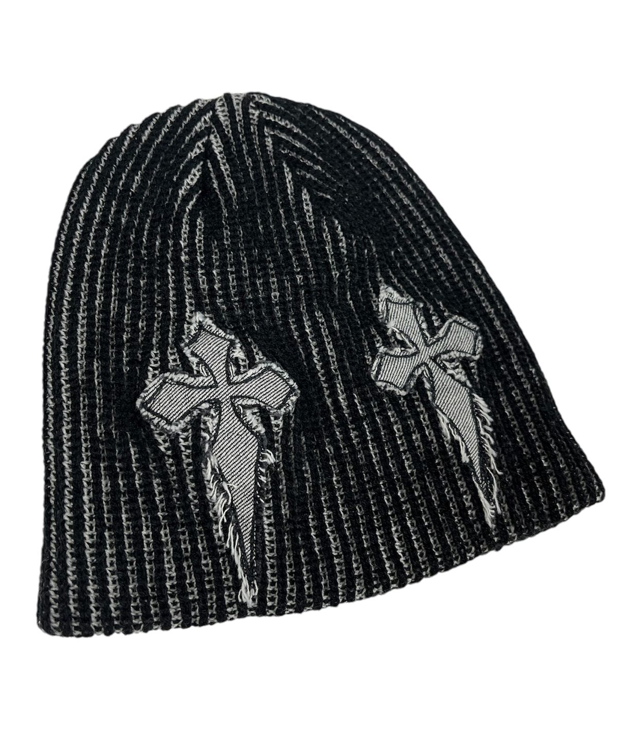 스케이터락(SK8ER ROCK) Cross Two-Tone Beanie ((Black))