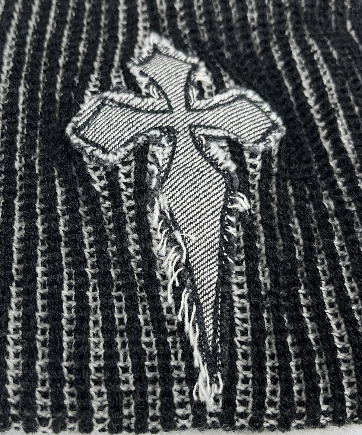 스케이터락(SK8ER ROCK) Cross Two-Tone Beanie ((Black))