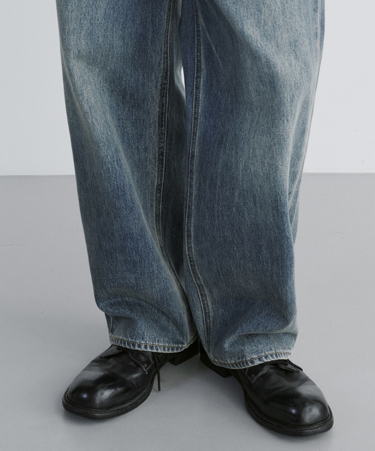 브랜디드(BRANDED) EXTRA WIDE DENIM PANTS [SAND BLUE]