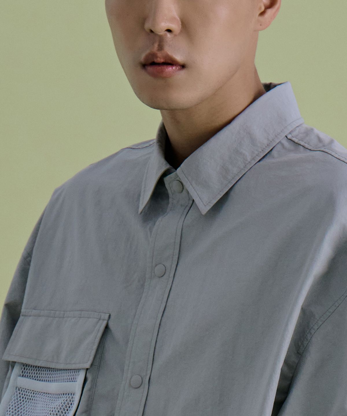 논타입(NONTYPE) MESH CARGO SHIRTS (GRAY)