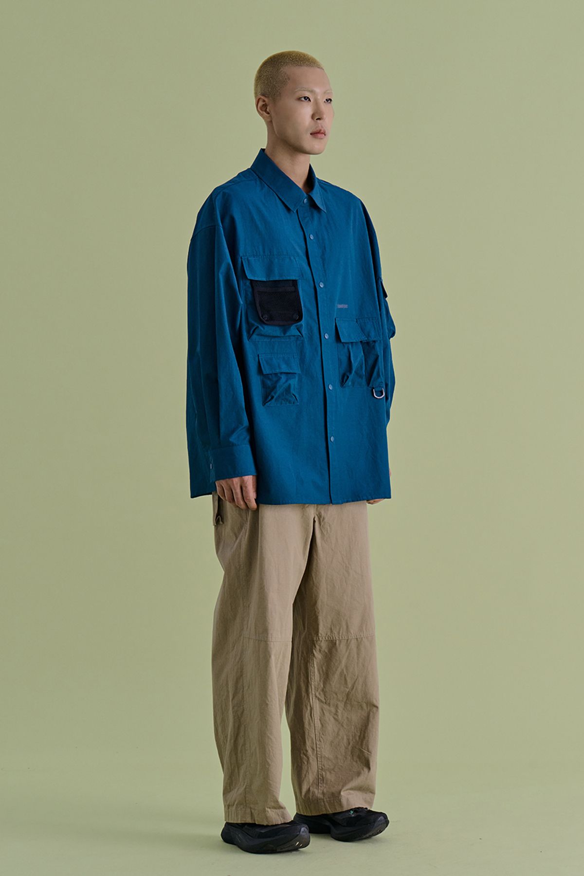 논타입(NONTYPE) MESH CARGO SHIRTS (BLUE)