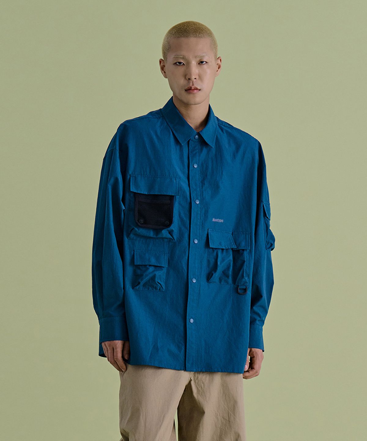 논타입(NONTYPE) MESH CARGO SHIRTS (BLUE)