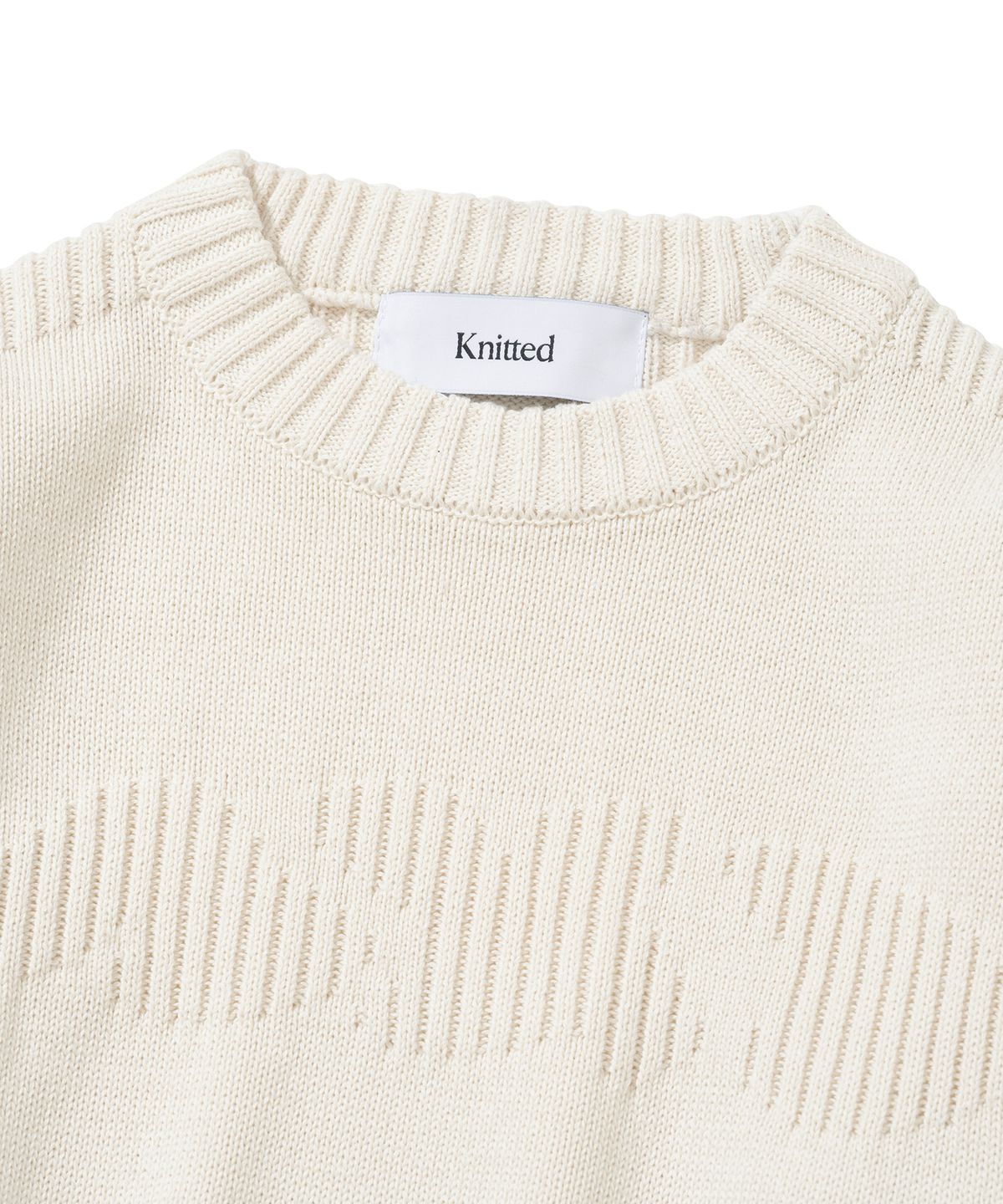 니티드(KNITTED) (W) 미니멀 AND 라운드 니트 IVORY