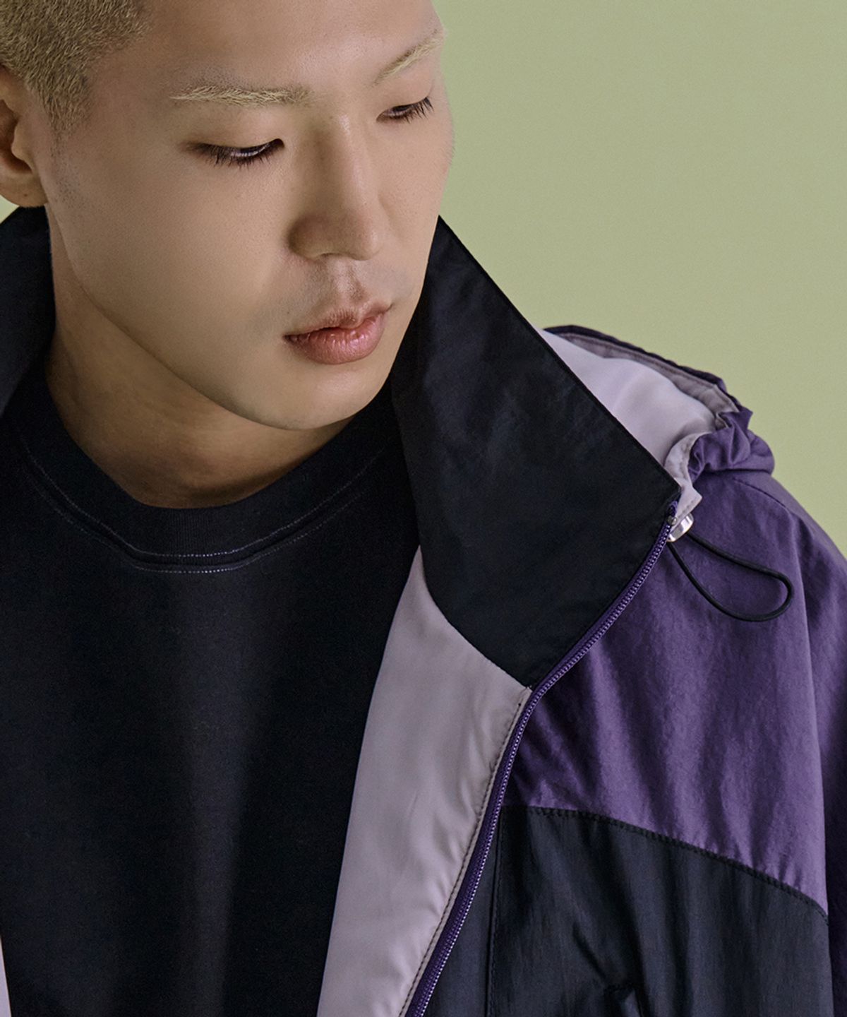 논타입(NONTYPE) COLOR BLOCKED JUMPER (BLACK)