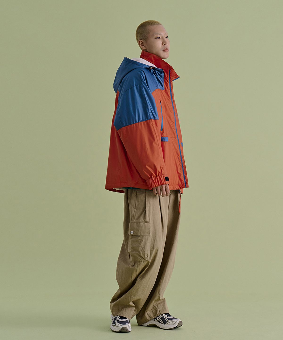 논타입(NONTYPE) COLOR BLOCKED JUMPER (RED)