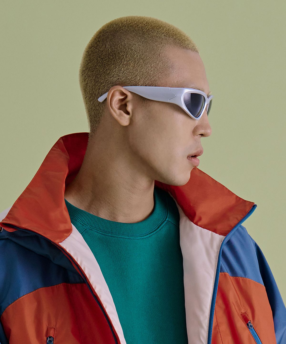 논타입(NONTYPE) COLOR BLOCKED JUMPER (RED)