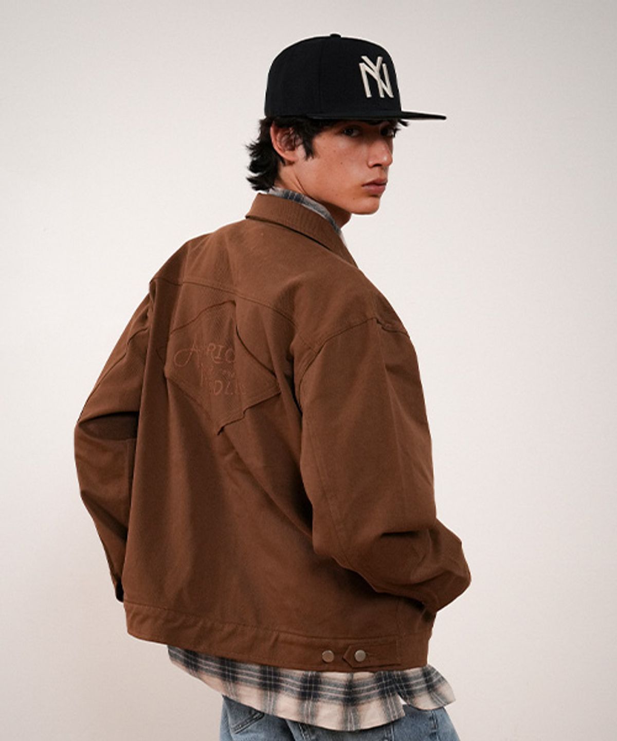 아메리칸니들(AMERICAN NEEDLE) TRUCKER PATCH JACKET - BROWN