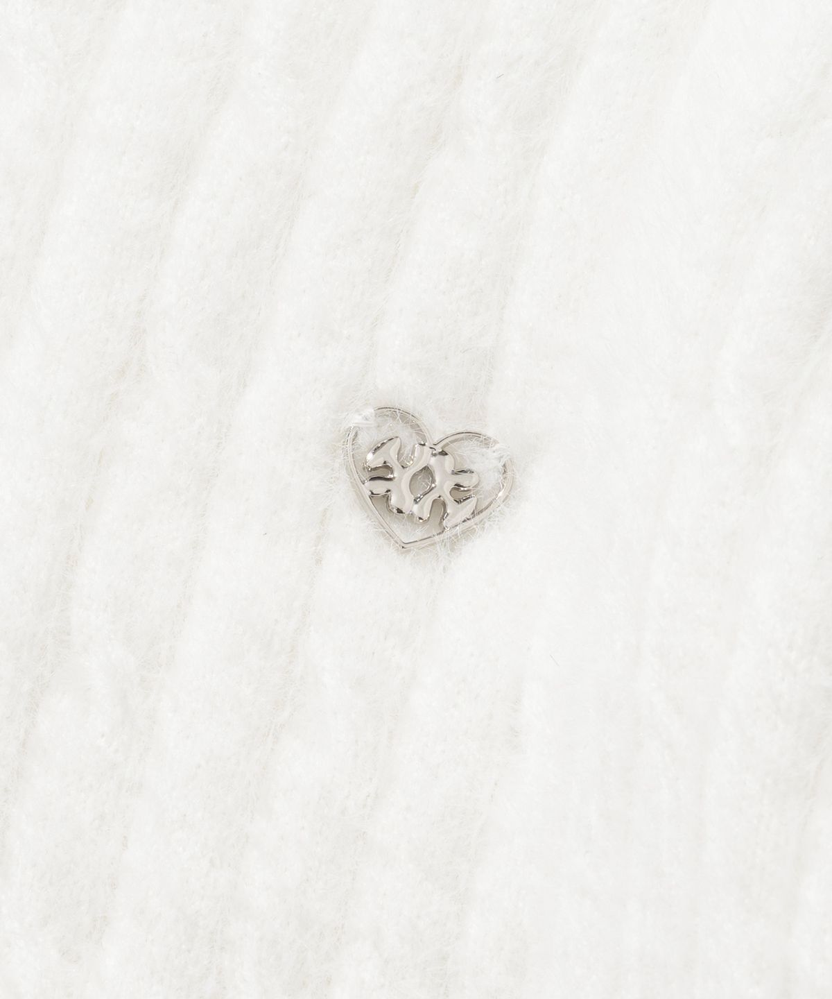 니티드(KNITTED) (W)  헤어리 퍼 케이블 크롭 니트 IVORY
