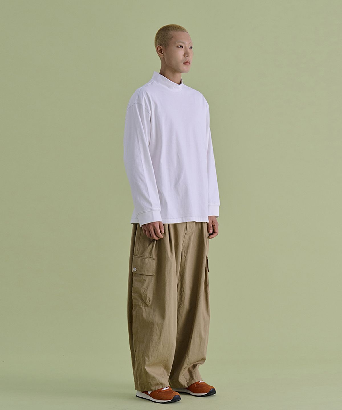 논타입(NONTYPE) BIG POT WIDE PANTS (BEIGE)