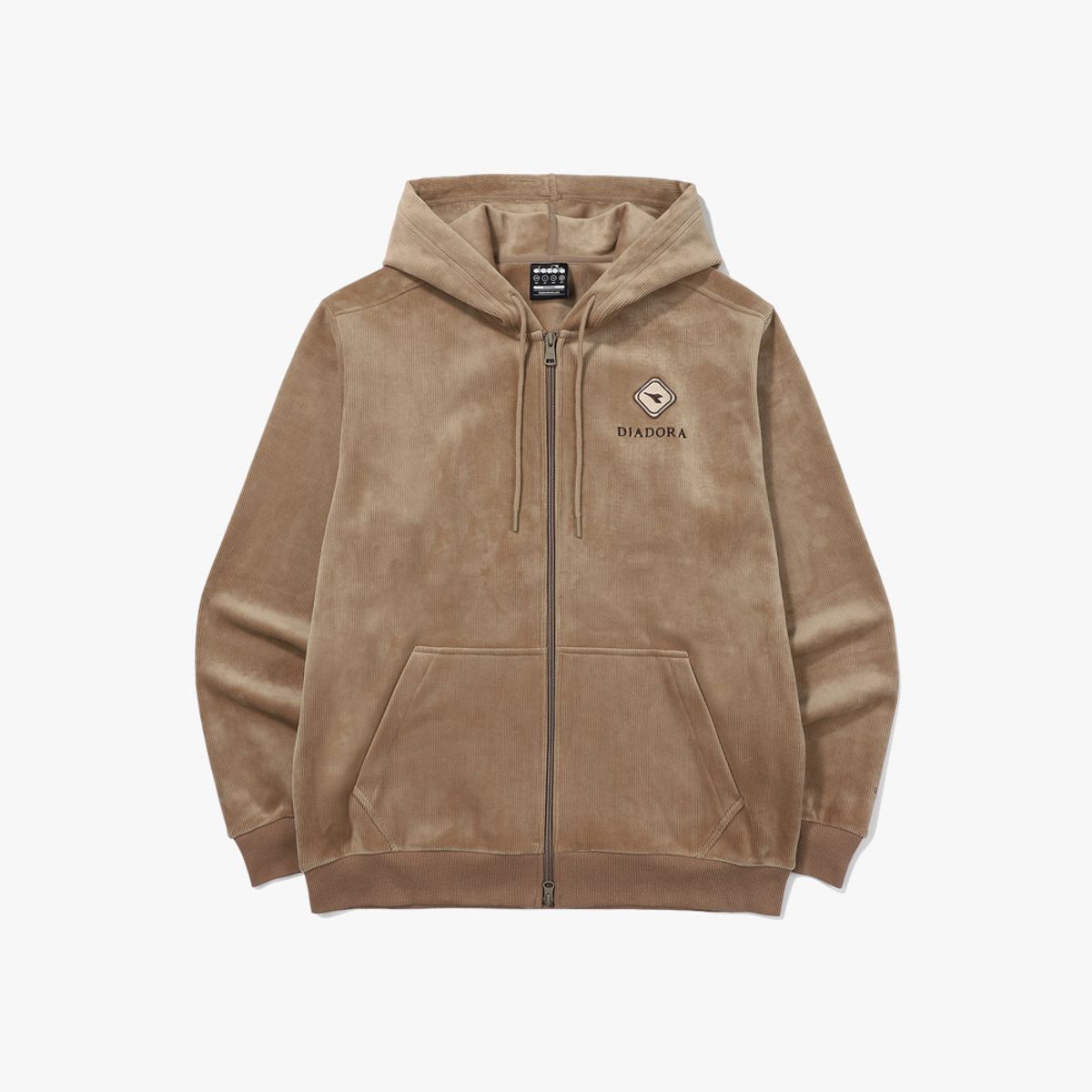 디아도라(diadora) 트렌토 코듀로이 후드집업 BROWN