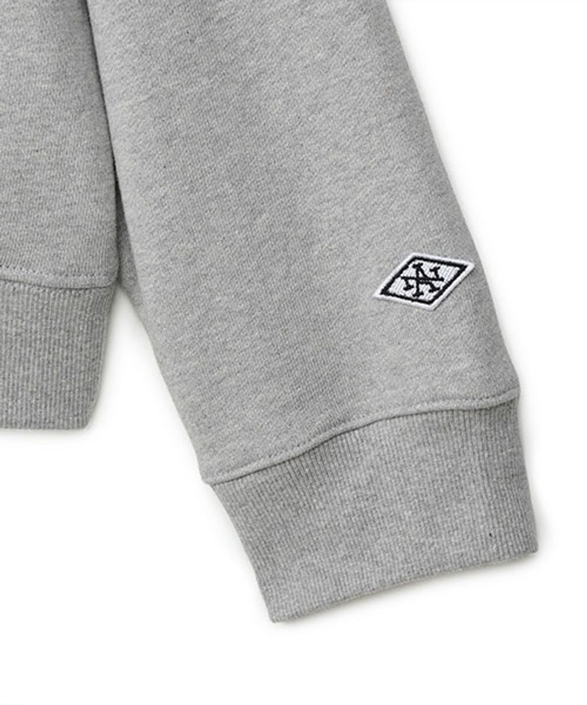 아메리칸니들(AMERICAN NEEDLE) AN BASIC PATCH HOODIE - MELANGE GREY