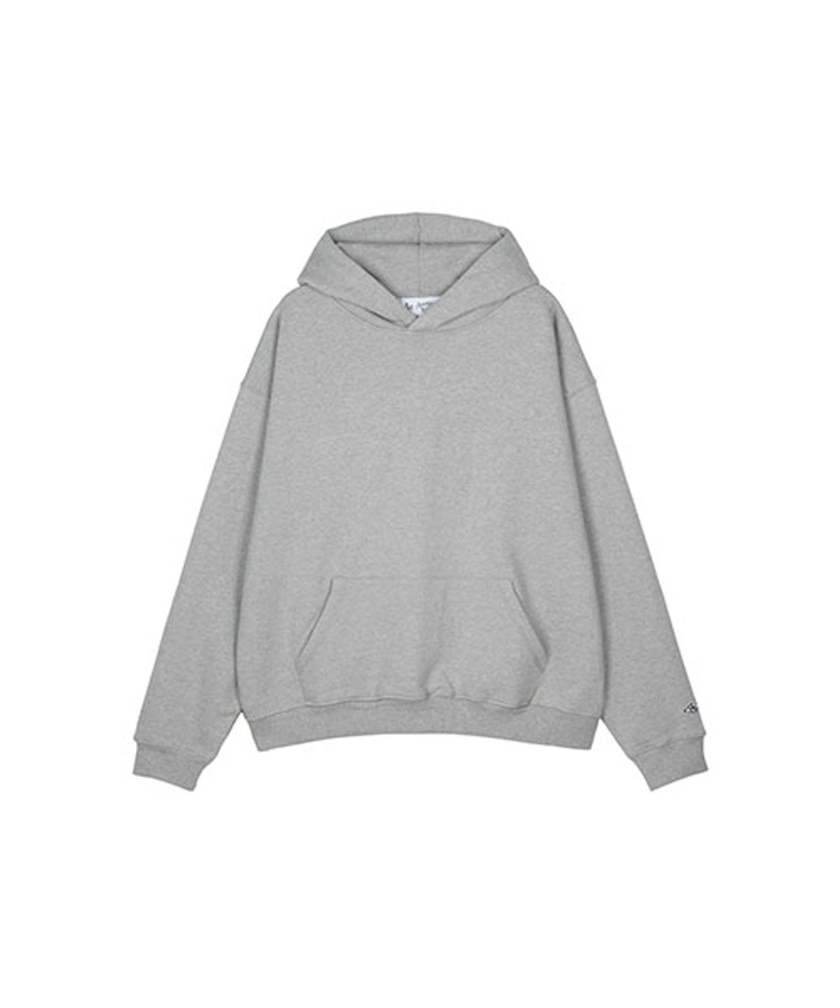 아메리칸니들(AMERICAN NEEDLE) AN BASIC PATCH HOODIE - MELANGE GREY