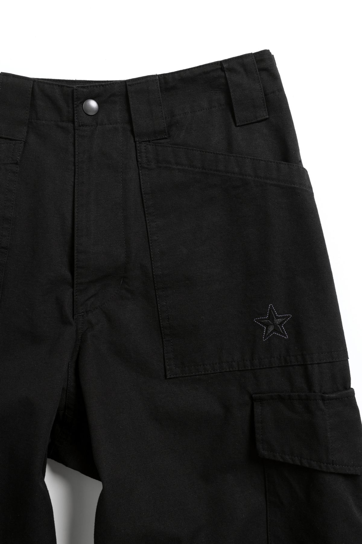 해칭룸(HATCHINGROOM) VTG Star Fatigue Pants Washed Black