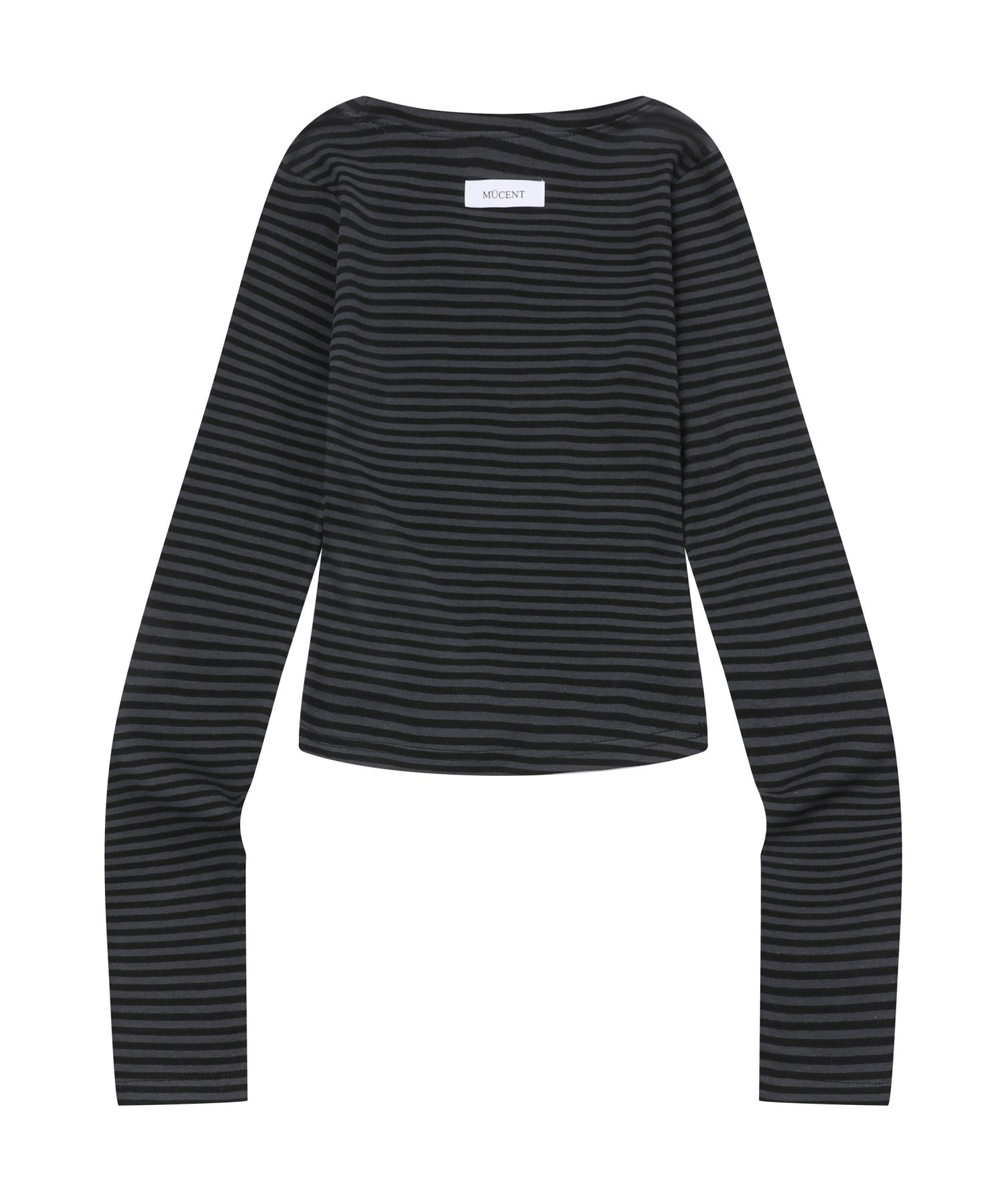 MUSINSA | MUCENT Emma V-neck Striped Long Sleeve T-shirt (2