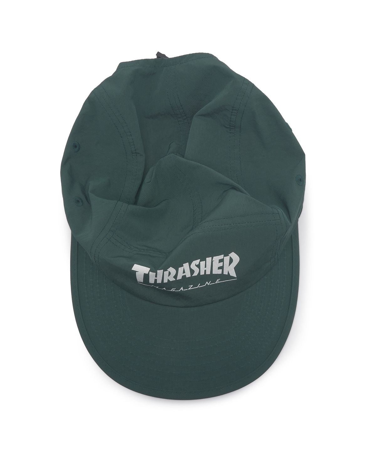 트레셔(THRASHER) 매거진 로고 스퀘어 캠프캡 블랙