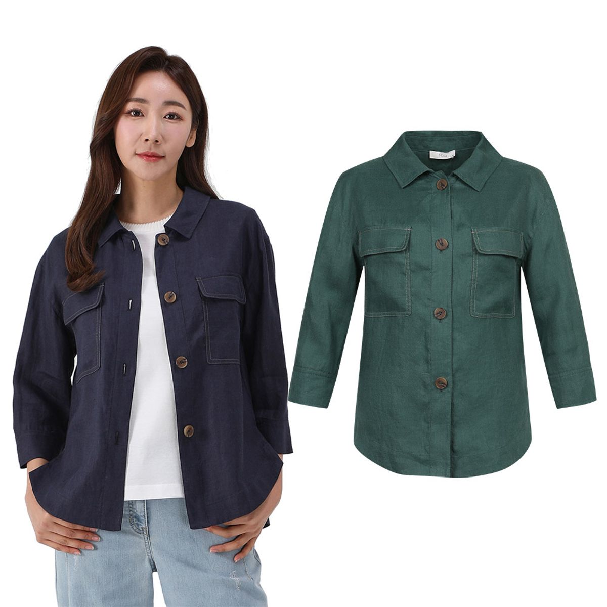 피에이티(PAT) 아웃포켓 린넨 자켓_MI41202