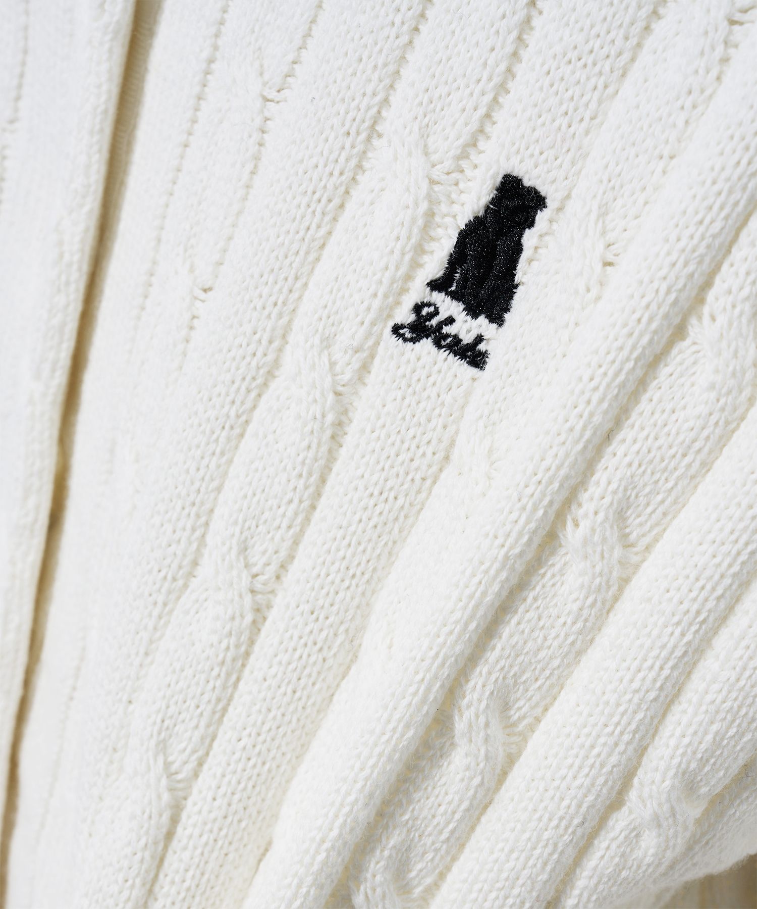 MUSINSA | YALE Women's Cable Round Cardigan_Ivory