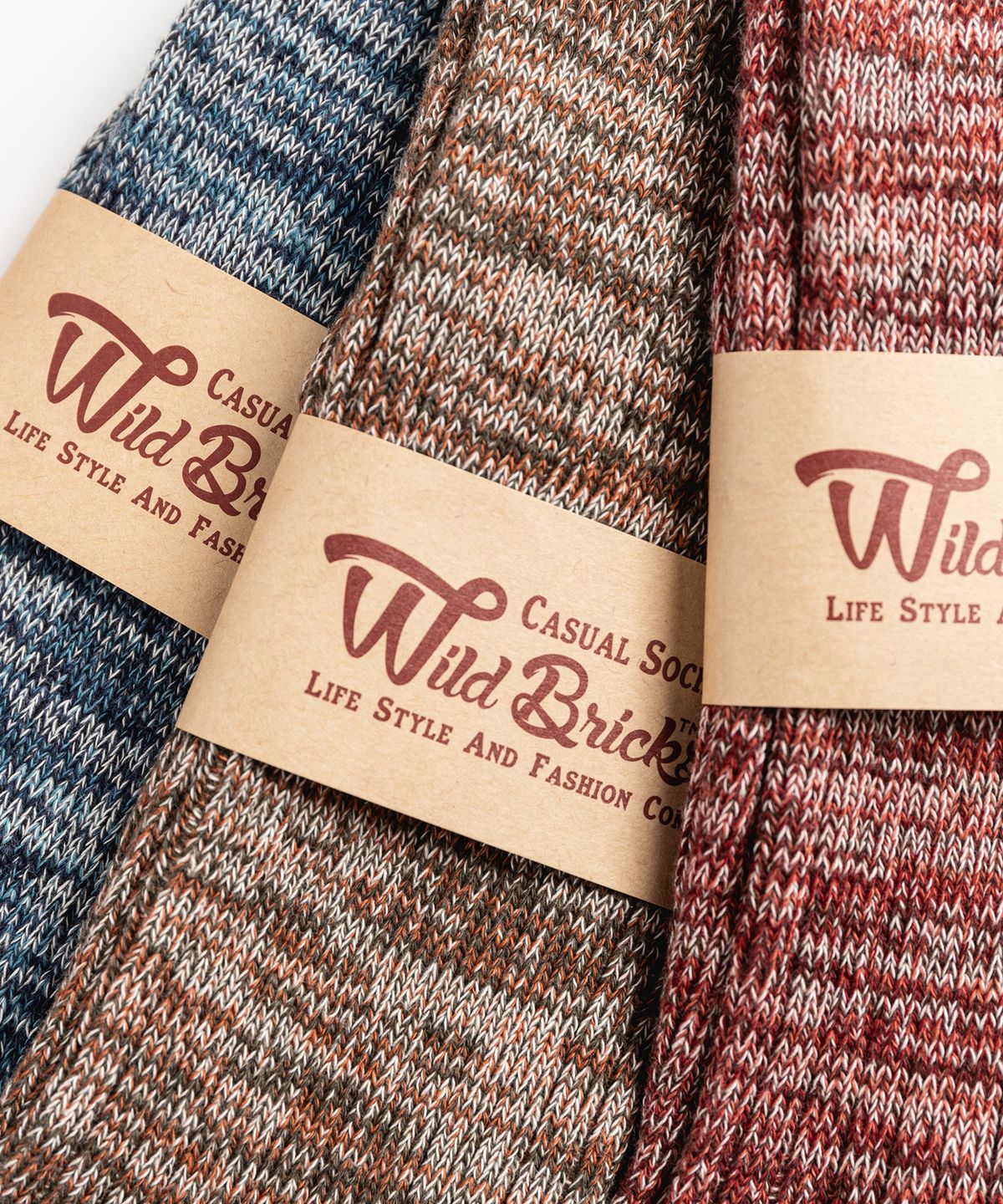 와일드 브릭스(WILD BRICKS) FCM COTTON MELANGE SOCKS SET (3 color)