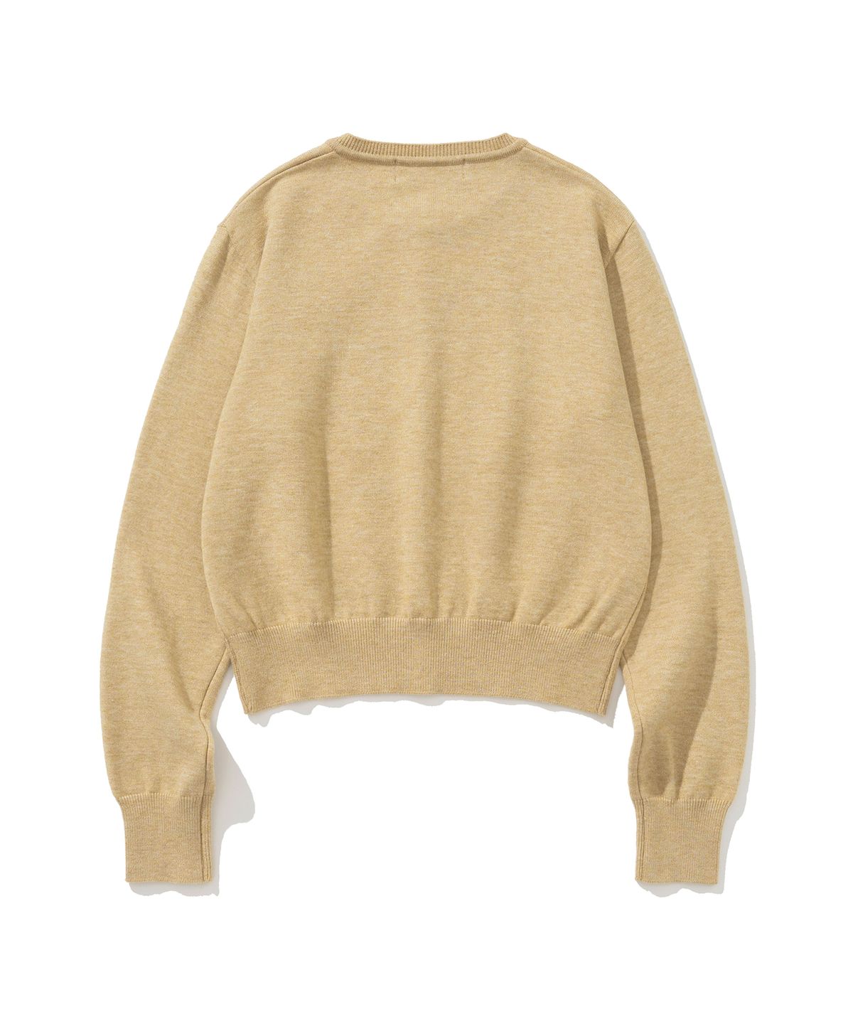 니티드(KNITTED) (W) 베이직 에센셜 워셔블 라운드 가디건 BEIGE