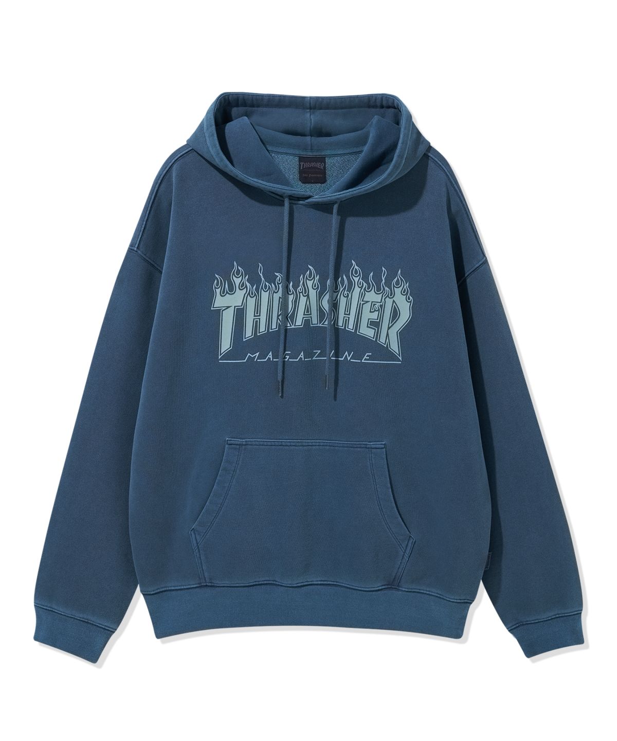 트레셔(THRASHER) 플레임 피그먼트 다잉 후디 네이비