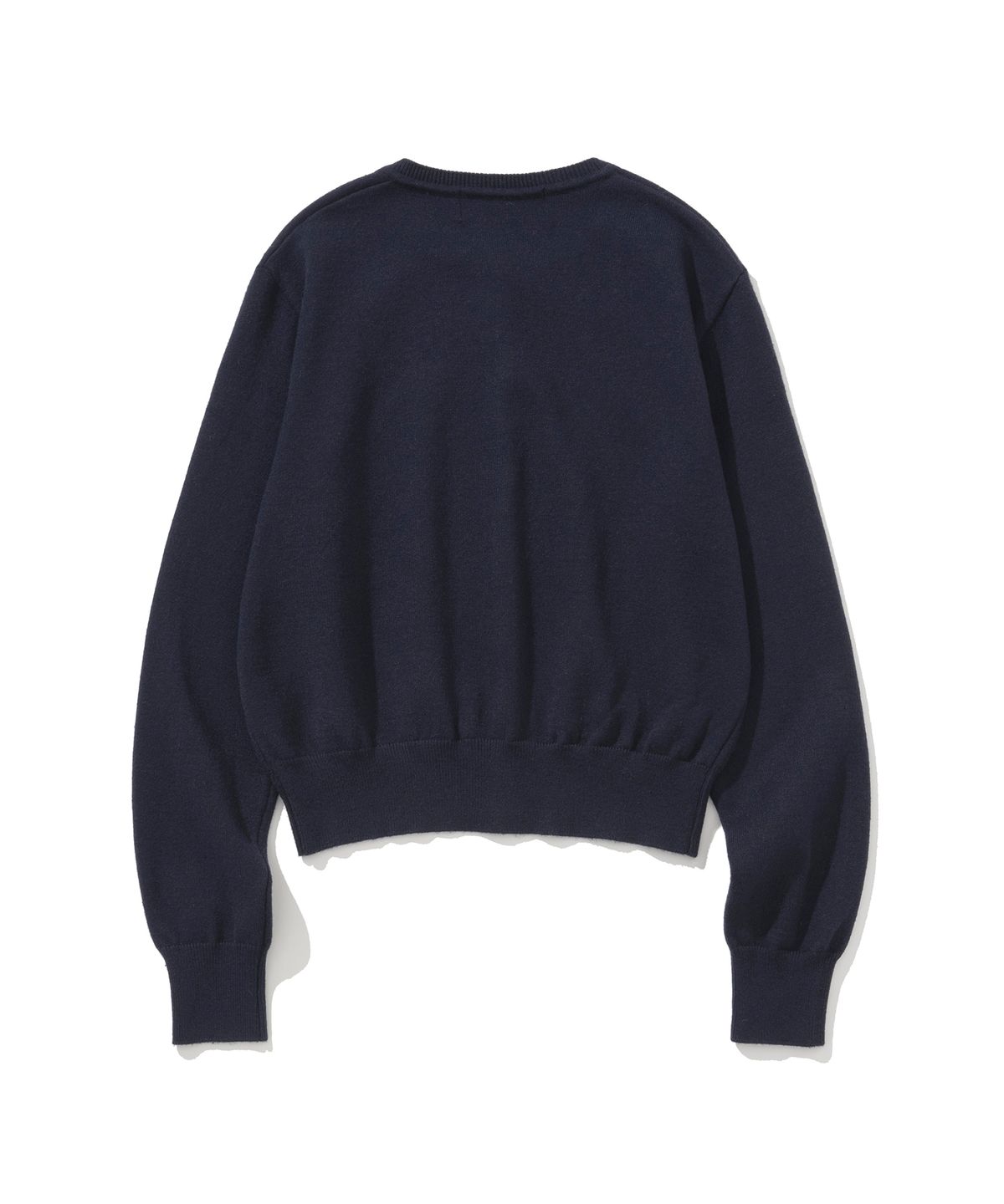 니티드(KNITTED) (W) 베이직 에센셜 워셔블 라운드 가디건 NAVY