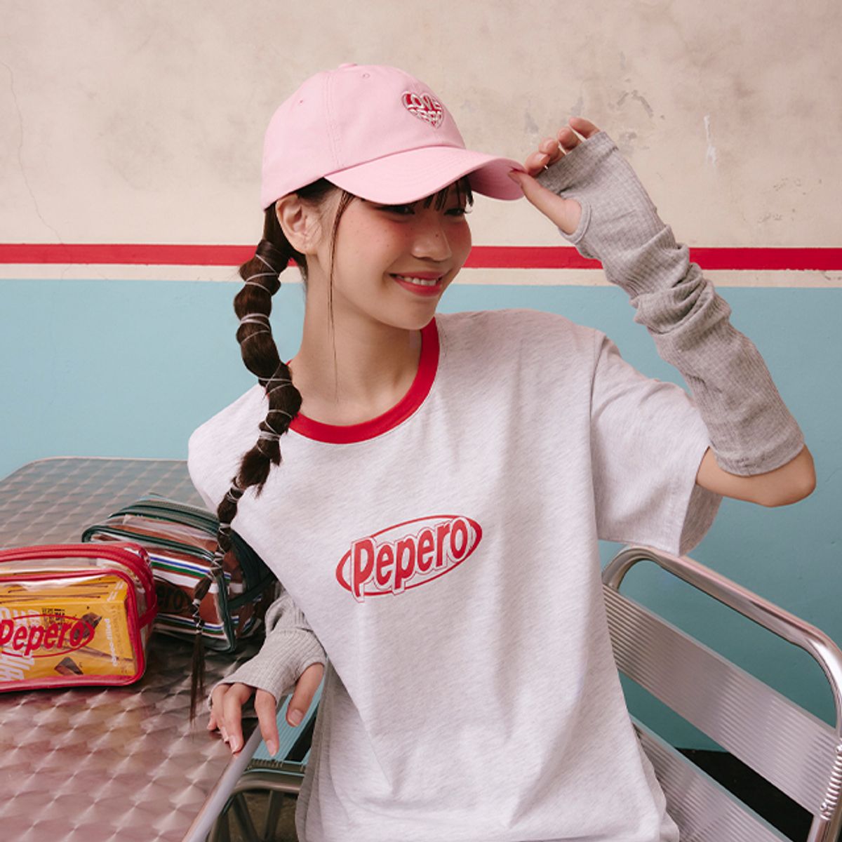 랩(LAP) [LAPxPEPERO]LOVE볼캡 AQ7GA212