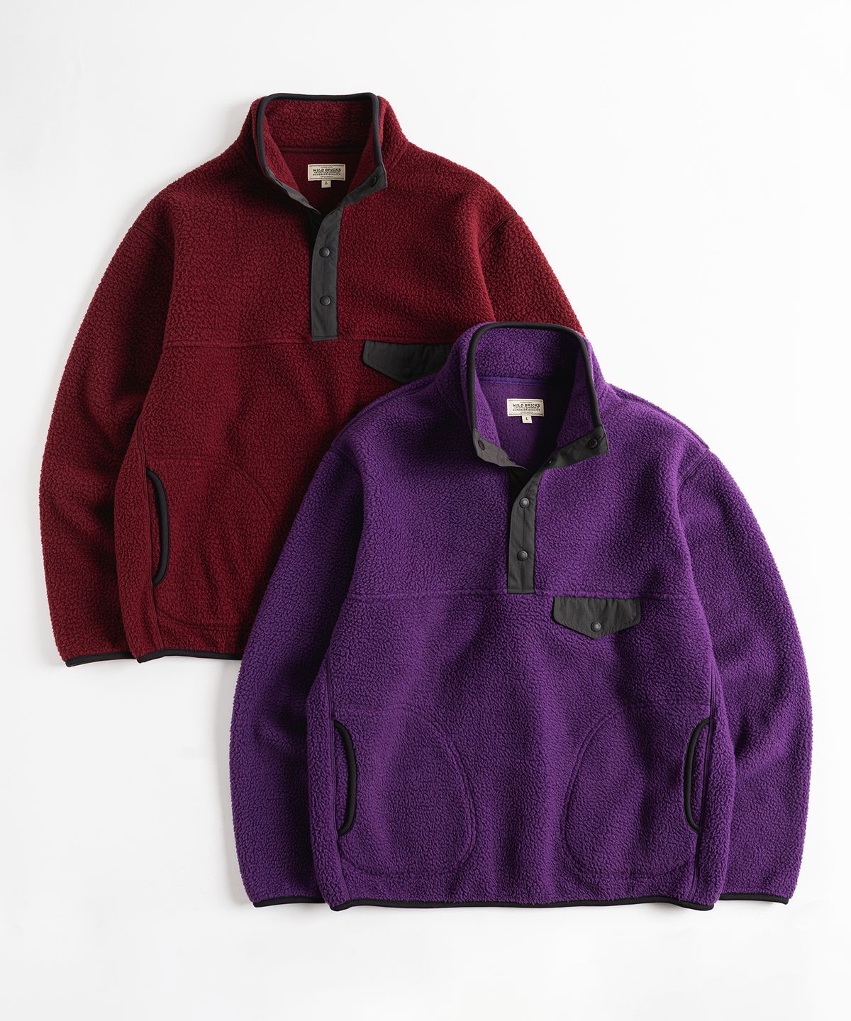 와일드 브릭스(WILD BRICKS) WB FLEECE PULLOVER (wine)