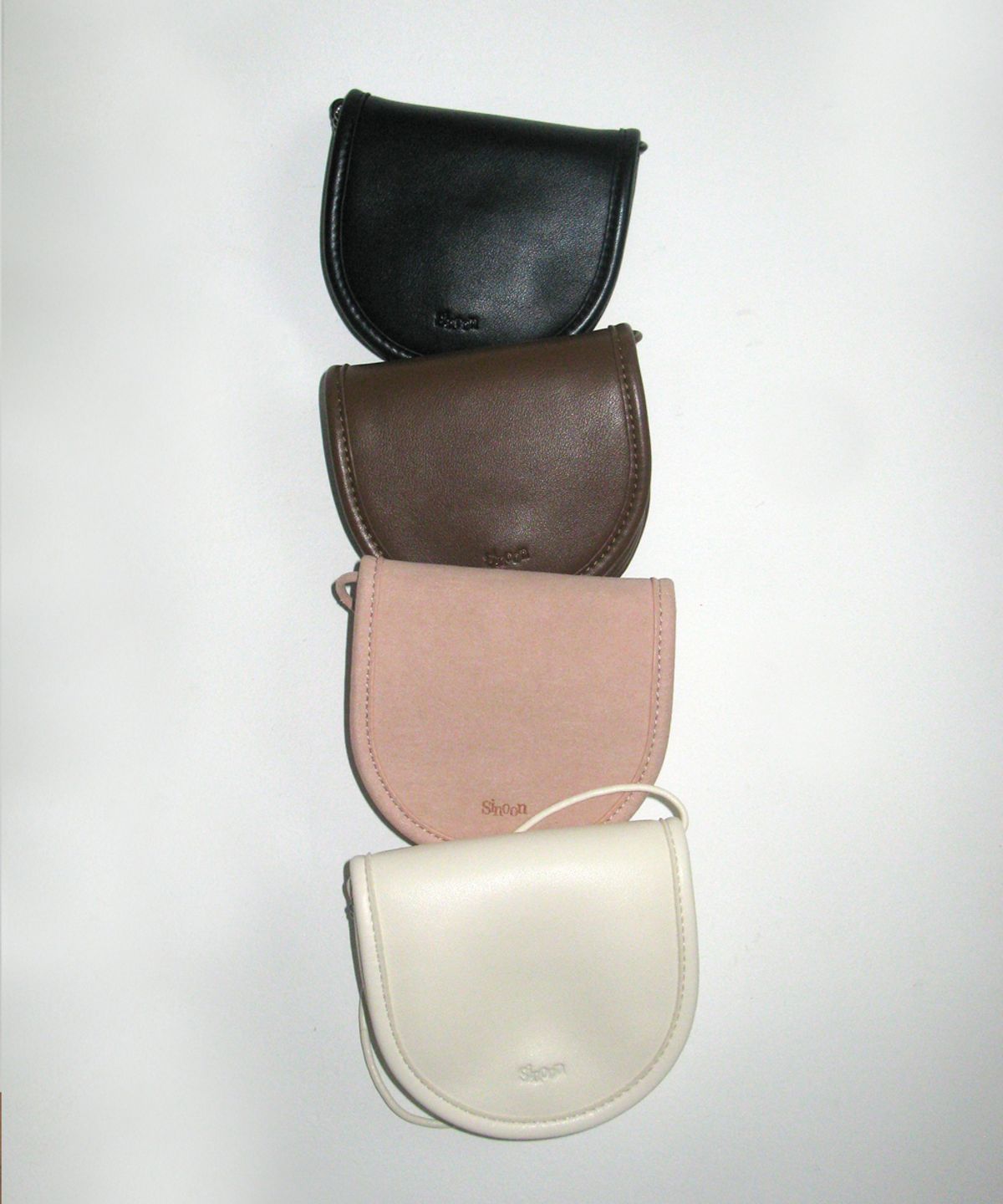시눈(SINOON) Round Coin Bag (Deep Brown)