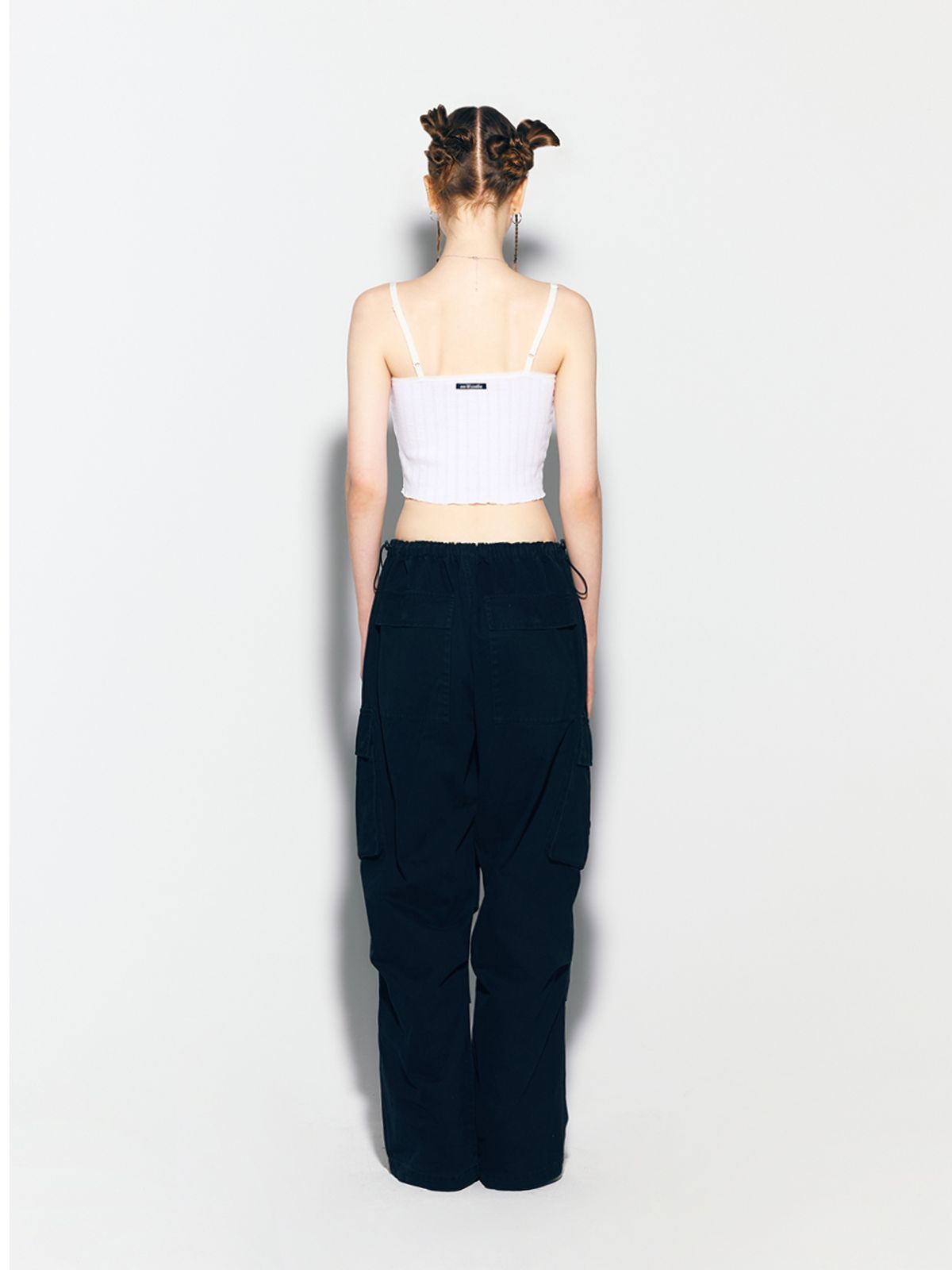 에즈이프 캘리(ASIF CALIE) WASH PARACHUTE CARGO PANTS BLACK
