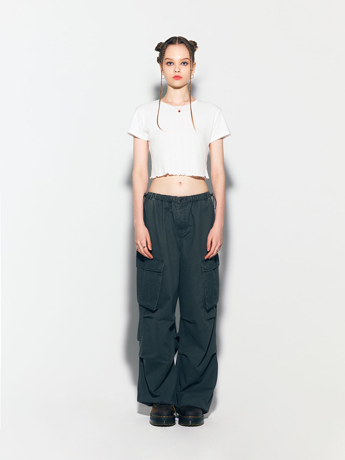 에즈이프 캘리(ASIF CALIE) WASH PARACHUTE CARGO PANTS GRAY