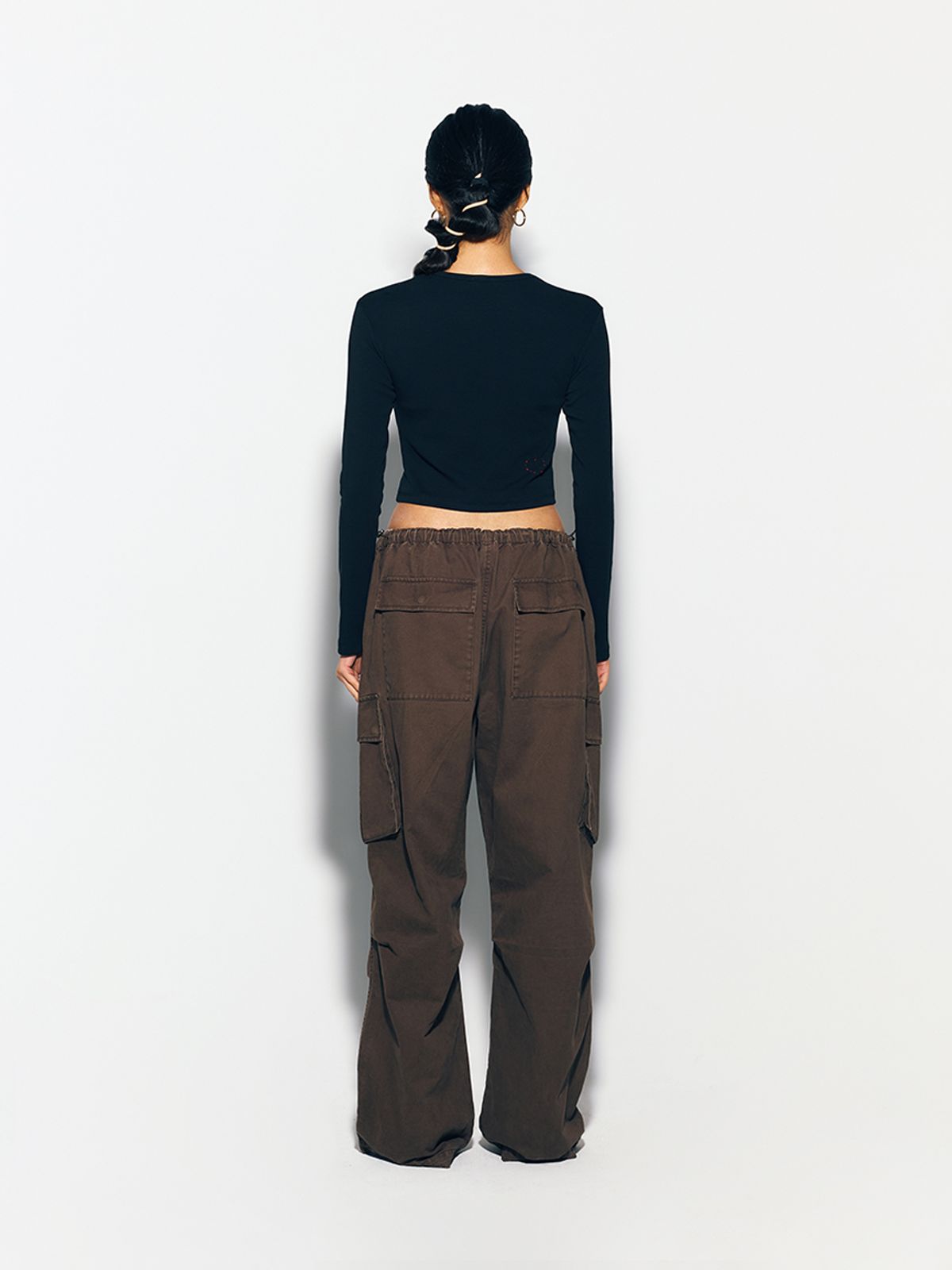 에즈이프 캘리(ASIF CALIE) WASH PARACHUTE CARGO PANTS BROWN