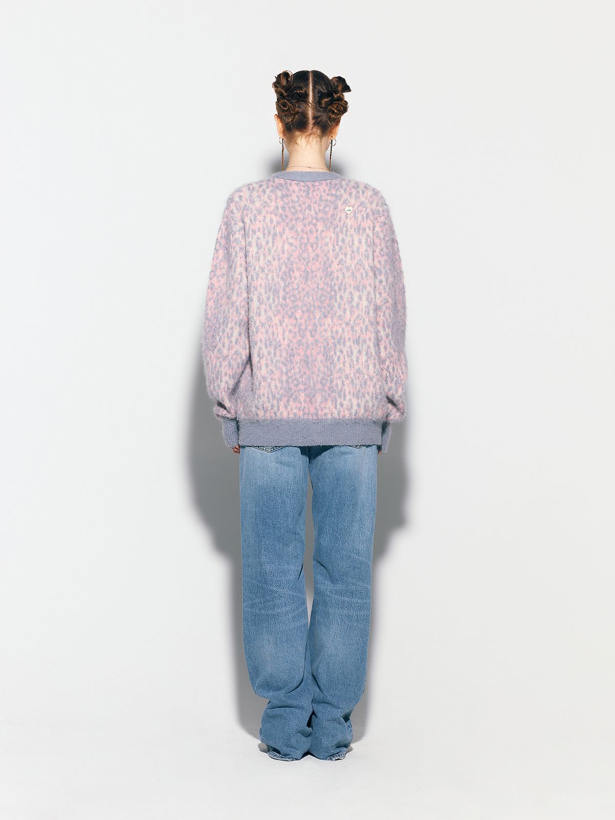 에즈이프 캘리(ASIF CALIE) LEOPARD KNIT CARDIGAN PINK