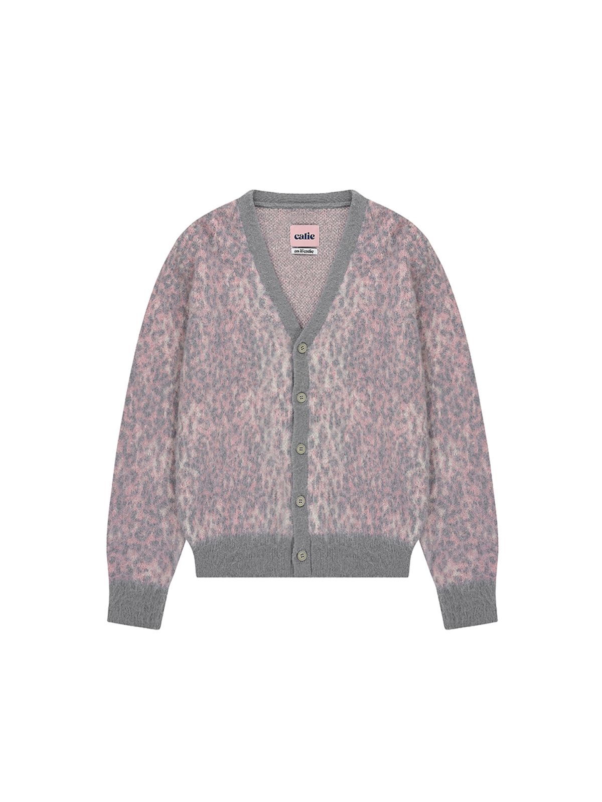 에즈이프 캘리(ASIF CALIE) LEOPARD KNIT CARDIGAN PINK