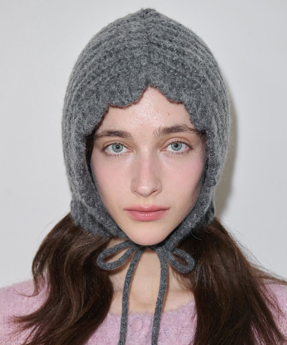 SINOON シヌーン Knit Bonnet Hat (gray) MUSINSA | SINOON Knit Bonnet Hat (Dark Melange Grey)