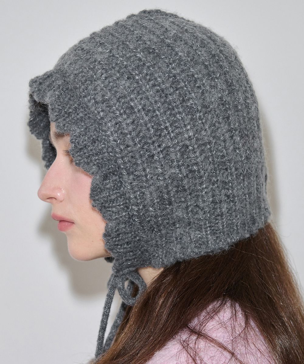 SINOON シヌーン Knit Bonnet Hat (gray) MUSINSA | SINOON Knit Bonnet Hat (Dark Melange Grey)