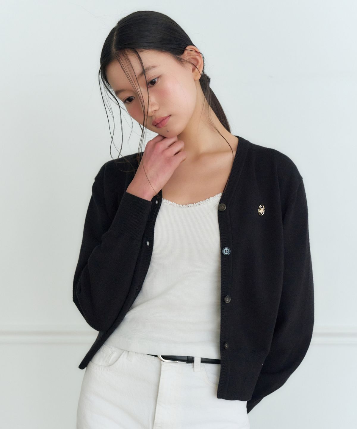 니주르(KNIZURE) 데일리 소프트 벨 슬리브 브이넥 가디건_4COLOR