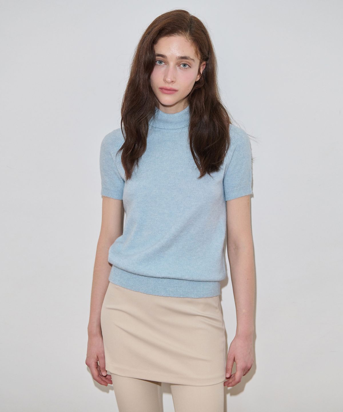 시눈(SINOON) Lace Layered Skirt Pants (Beige)