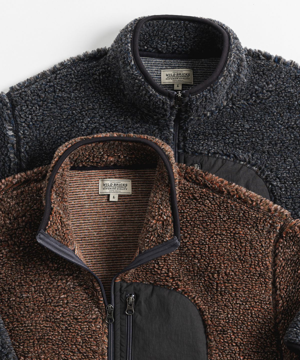 와일드 브릭스(WILD BRICKS) TCM FLEECE JACKET (charcoal)