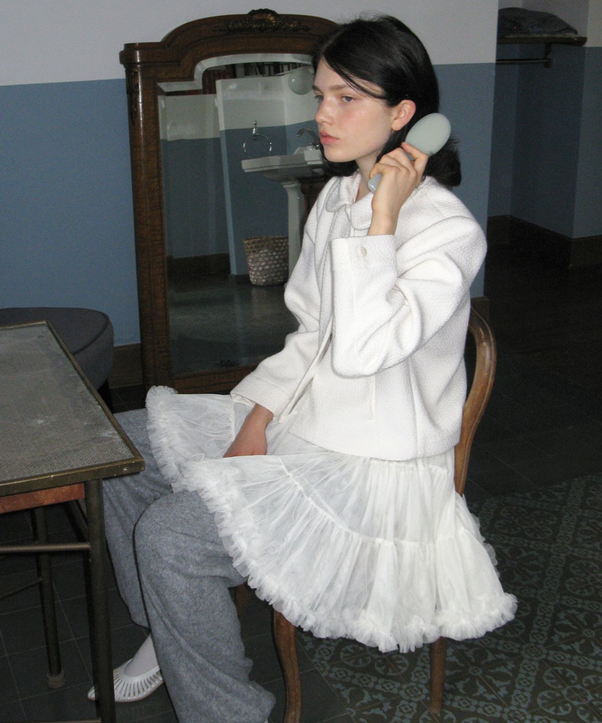 시눈(SINOON) Tute Skirt (Cream)