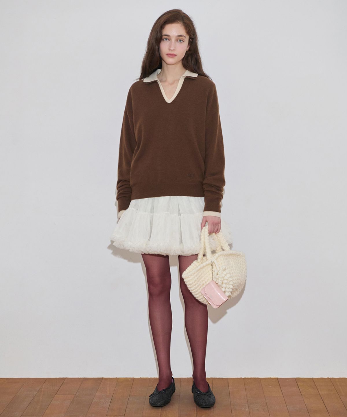 시눈(SINOON) Tute Skirt (Cream)