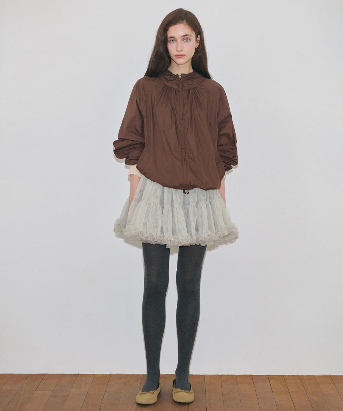 시눈(SINOON) Tute Skirt (Greyish Green)